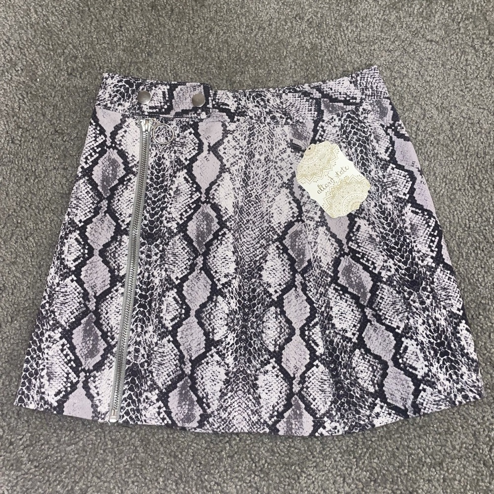 Altar’d state snakeskin skirt